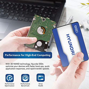 Hyundai | 480GB SSD | SATA III, 3D NAND | 2.5" Internal Solid State Drive for PC (480GB SSD)
