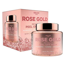 Load image into Gallery viewer, AZURE Rose Gold Metallic Sparkling Peel Off Moisturizing Face Mask - Reduces Wrinkles, Fine Lines &amp; Acne Scars | Removes Blackheads &amp; Dirt and Oil | Repairs Uneven Skin Tone - 150mL

