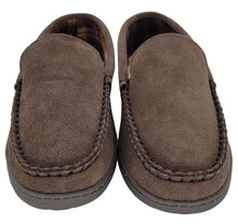 Load image into Gallery viewer, Clarks Men's Freddie Suede Moccasin House Shoe Indoor &amp; Outdoor Slip Resistant Flexible Outsole Slipper (11 M US, Medium Brown)
