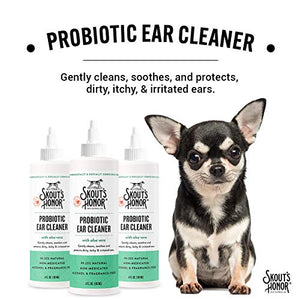 SKOUT'S HONOR: Probiotic Ear Cleaner for Pets - Gently Cleans, Soothes, and Protects Dirty, Itchy, and Irritated Ears - Fragrance-Free