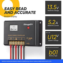 Load image into Gallery viewer, BougeRV Li 30Amp 12V/24V PWM Solar Charge Controller, Negative Ground Solar Panel Battery Regulator, with Backlit LCD Display, Adjustable Parameter, Dual USB Port, Charge Controller for Solar Panel
