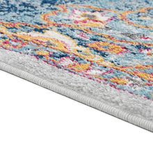 Load image into Gallery viewer, Ottomanson RIX3262-5X7 Rixos Medallion Vintage Area Rug, 5'3" x 7', Turquoise
