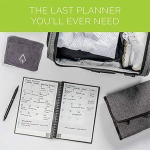 Rocketbook Panda Planner - Reusable Daily, Weekly, Monthly, Planner with 1 Pilot Frixion Pen & 1 Microfiber Cloth Included - Black Cover, Letter Size (8.5" x 11")