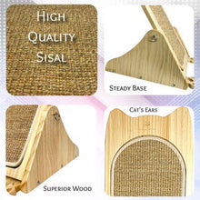 Load image into Gallery viewer, Cat- Like Scratching Board, Scratcher Resting Lounge &amp; Scratch Pad with a Free Superior Refill Natural Sisal Mat for Large Adult Indoor House Cats &amp; Little Kittens; Horizontal &amp; Incline Vertical Moods
