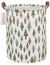 Load image into Gallery viewer, QUEENLALA Large Storage Basket,Laundry Hamper/Bathroom/Home Decor/Collapsible Round Storage Bin,Boys and Girls Hamper/Boxes/Clothing（Green Forest）
