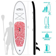 Load image into Gallery viewer, FEATH-R-LITE Inflatable Stand Up Paddle Board 10'x30''x6'' Ultra-Light (16.7lbs) SUP with Paddleboard Accessories,Three Fins,Adjustable Paddle, Pump,Backpack, Leash, Waterproof Phone Bag
