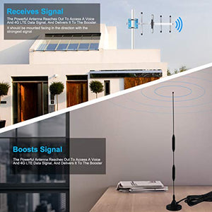 AT&T Cell Phone Signal Booster Amplifier 4G LTE Band12/17 700Mhz US Cellular T-Mobile AT&T Cell Phone Booster ATT Cell Signal Booster Mobile Signal Booster with Antennas Kit for Home Boost Data+Voice