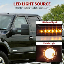 Load image into Gallery viewer, YITAMOTOR Towing Mirrors Compatible with Ford F150 Power Heated with LED Signal and Puddle Light Tow Mirrors (Pair set), Replacement for 2007 - 2014 Ford F150 Series Pickup
