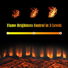 Load image into Gallery viewer, Tangkula 18" Electric Fireplace Heater, Freestanding &amp; Recessed 1400 W Electric Stove Heater w/Adjustable LED Flame, Fireplace Insert w/Remote Control, Safer Plug and Sensor

