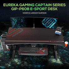 Load image into Gallery viewer, EUREKA ERGONOMIC Gaming Desk 60&quot; Home Office Computer Desk, New Polygon Legs Design, Captain Series (60 Inch, Black)
