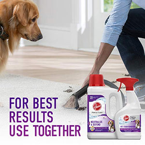 Hoover, White Paws & Claws Deep Cleaning Carpet Shampoo with Stainguard, Concentrated Machine Cleaner Solution for Pets, 64oz Formula, AH30925, White
