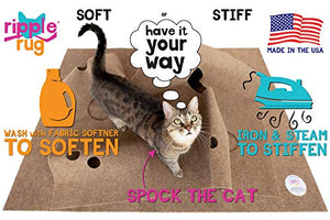 SnugglyCat The Ripple Rug - Made in USA - Cat Activity Play Mat - Insulated Base Keeps Kitty Warm - Fun Interactive Play - Training - Scratching - Bed Mat