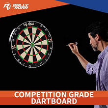 Load image into Gallery viewer, Rally and Roar 18&quot; Standard Bristle Dartboard w/ Mounting Brackets, Self Healing, Galvanized Wiring
