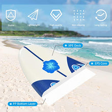 Load image into Gallery viewer, GYMAX Surfboard, 6&#39; Body Board with Removable Fins &amp; Protective Leash, Non-Slip Surfing Board for Surfing, Fishing Water Yoga

