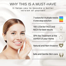 Load image into Gallery viewer, LED Face Mask Light Therapy - 7 Colors Premium Dermawave Photon Mask for Facial and Neck with 192 LEDs - Professional Blue &amp; Red Light for Anti Aging &amp; Skin Rejuvenation - Korean skincare
