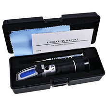 Load image into Gallery viewer, Refractometer for Grape Wine Making Dual-Scale - Automatic Temperature Compensation Alcohol 0-25% &amp; Brix 0-40% Hydrometer Specific Gravity
