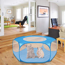 Load image into Gallery viewer, Ruiqas Pet Playpen Pet Cage Tent,Portable Small Animal Fence Cage Tent with Zippered Cover.(Blue120cm)
