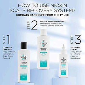 Nioxin Scalp Recovery Anti-Dandruff System Kit for Itchy & Flaky Scalp, Pyrithione Zinc