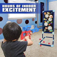 Load image into Gallery viewer, LURLIN Shooting Game Toy for Age 6, 7, 8,9,10+ Years Old Kids, Boys - 2pk Foam Ball Popper Air Guns &amp; Shooting Target &amp; 24 Foam Balls - Ideal Gift - Compatible with Nerf Toy Guns…
