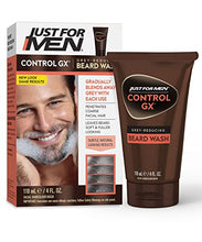 Load image into Gallery viewer, Just For Men Control GX Grey Reducing Beard Wash Shampoo, Gradually Colors Mustache and Beard, Leaves Facial Hair Softer and Fuller, 4 Fl Oz - Pack of 1
