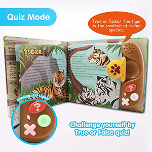 BEST LEARNING Book Reader Animal Kingdom - Educational Talking Sound Toy to Learn About Animals with Quiz Games for Kids Ages 3 to 8 Years Old