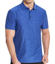 Load image into Gallery viewer, COSSNISS Men's Dry Fit Golf Polo Shirt, Blue, Medium

