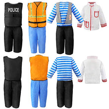 Load image into Gallery viewer, Jeowoqao Boy's Dress Up Costumes Set, Role Play Set 11-pcs Dress Up Trunk Pirate, Chef, Construction Worker, Policeman Costume Fit Kids Age from 3-6
