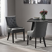 Load image into Gallery viewer, Christopher Knight Home Cheney Dining Chair, Gray + Dark Brown
