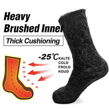 Load image into Gallery viewer, Busy Socks Winter Warm Thermal Socks for Men Women, Extra Thick Insulated Heated Crew Boot Socks for Extreme Cold Weather, 1 Pair Black, Medium
