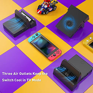 TV Docking Station for Nintendo Switch, WEGWANG Portable TV Dock Station Replacement for Official Nintendo Switch with HDMI and USB 3.0 Port