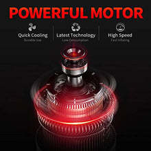 Load image into Gallery viewer, VacLife Air Compressor Tire Inflator, Auto Touchscreen DC 12V Air Pump for Car Tires, Bicycles and Other Inflatables, Portable Air Compressor with LED Light &amp; 9.1 Ft Long Power Cord, Red
