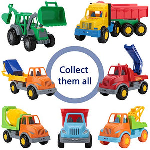 Tow Truck Toys for Boys - Car Carrier Truck Toy - Construction Vehicle Toys for Toddlers by POLESIE -Blue/Red