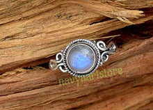 Load image into Gallery viewer, Rainbow Moonstone Rings - Sterling Silver 925 For Girl Women Size US 9 Christmas Gifts Jewelry
