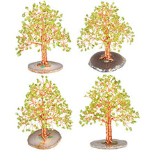 Load image into Gallery viewer, mookaitedecor Peridot Crystal Tree Tumbled Stones, Geode Agate Slices Base Money Tree Decoration for Wealth and Luck 5"-6"
