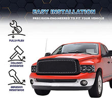 Load image into Gallery viewer, PIT66 Headlights, Compatible with 02-05 Dodge Ram 1500/03-05 Dodge Ram 2500 3500 Headlamp Assembly Accessories Left and Right Replacement Part Clear lens Black Housing Clear Reflector
