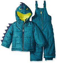 Load image into Gallery viewer, Carter's Boys' Little Character Snowsuit, Green Dinosaur, 5/6
