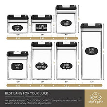 Load image into Gallery viewer, Airtight Food Storage Containers Set for Kitchen &amp; Pantry Organization 7 PC - BPA Free Plastic Dry Food Storage Containers with Easy Lock Lids - Stackable Sugar, Flour &amp; Cereal Canisters with Labels &amp; Marker
