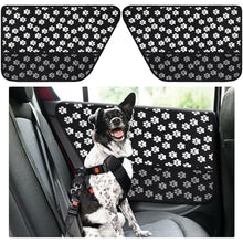 Load image into Gallery viewer, GliCraft 2 Pcs Car Door Protector Pet Dog Paw Prints Car Door Cover Protector Waterproof Scratching Nonslip Universal Fit Car Door Guard with Storage Pockets for Interior Vehicle, Machine Washable
