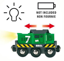 Load image into Gallery viewer, BRIO World 33214 - Freight Battery Engine - 1 Piece Wooden Toy Train Set for Kids Age 3 and Up
