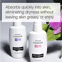 Load image into Gallery viewer, Neutrogena Oil Free Moisture Daily Hydrating Facial Moisturizer &amp; Neck Cream with Glycerin - Fast Absorbing Ultra Gentle Lightweight Face Lotion &amp; Sensitive Skin Face Moisturizer, 4 fl. oz (Pack of 2)

