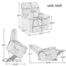Load image into Gallery viewer, Lift Chairs for Elderly - Lift Chairs Recliners Lift Sofa Electric Recliner Chairs with Remote Control Soft Fabric Lounge
