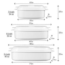 Load image into Gallery viewer, Calypso Basics by Reston Lloyd 6-Piece Microwave Cookware, Steamer and Storage Set, White
