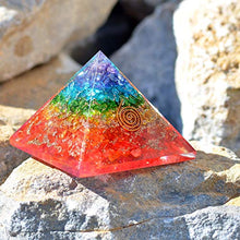 Load image into Gallery viewer, Energy Generator Orgone Pyramid for Emf Protection &amp; Healing- meditation orgonite pyramids/crystal chakra

