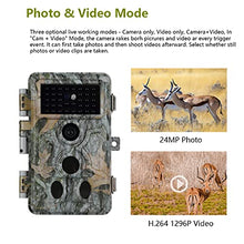 Load image into Gallery viewer, 2-Pack Game Trail Deer Cameras No Glow 90ft Night Vision 24MP Picture 1296P H.264 MP4 Video Motion Activated Waterproof 0.1S Trigger Speed Photo &amp; Video Model for Hunting Wildlife or Home Surveillance
