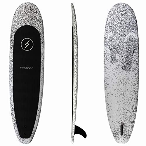 Formula Fun 6'4'' Zippers, Foamie Surfboard, Foam Surfboard with No Wax or Resin Required, Durable, Waterproof, and Flexible Foam Board, Made in The USA