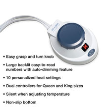 Load image into Gallery viewer, Perfect Fit SoftHeat | Smart Heated Electric Mattress Pad with Safe &amp; Warm Low Voltage Technology, Micro-Plush Top, Queen, White
