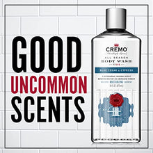 Load image into Gallery viewer, Cremo Rich-Lathering Blue Cedar &amp; Cypress Body Wash, A Woodsy Scent with Notes of Lemon Peel, Cypress and Cedar, 16 Fl Oz (2-Pack)
