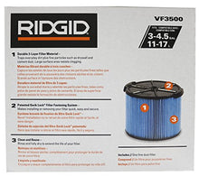 Load image into Gallery viewer, Ridgid VF3500 Genuine Replacement 3-Layer Fine Dust and Dirt Wet/Dry Vac Filter for Ridgid 3-4.5 Gallon Portable Vacuums (2 Pack)
