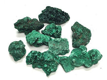 Load image into Gallery viewer, Zentron Crystal Collection Fibrous Malachite Stone - Raw Stone in Velvet Bag (Small (1-2&quot;))
