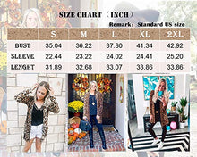 Load image into Gallery viewer, Shirt Cardigan for Women Printed Cardigan Leopard Coat Long Sleeve Open Front Cardigan Top w Pockets Brown
